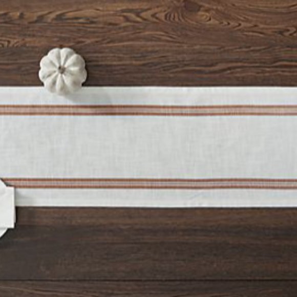 harvest give thanks border 14in x 90in table runner/ off white - Picture 2 of 6